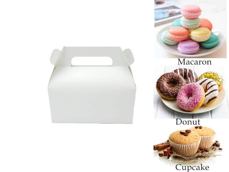AKLVBL NICEWAY 30 Pack White Gable Gift Boxes Kraft Gift Box Candy Treat Boxes, Small Goodie Gift Boxes Treat Boxes for Wedding, Birthday Party, Baby Shower 4.5x3.2x3.3 inches - Image 2